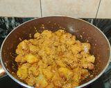 A picture of step 7 of Posto soya aloo curry.