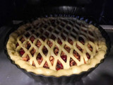 Pastel de arándanos rojos y nueces