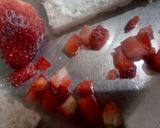 A picture of step 6 of Instant Eggless strawberry🍰 cake.