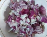 A picture of step 2 of Karela sabji.