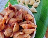 A picture of step 3 of Arrabbiata pasta.