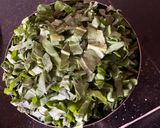 A picture of step 1 of Palak Paneer.