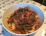 Une image de l'étape 17 de Salade marinée de pommes de terre, patates douces violettes, harengs, tomates et poivron.