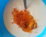 A picture of step 1 of Karhi chawal.