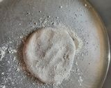 A picture of step 3 of Jowar Bhakri and pithla.
