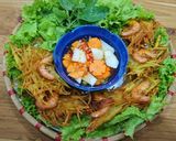 Hình bước làm 5 của món Bánh tôm khoai lang chiên giòn