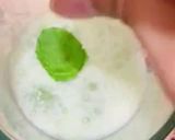A picture of step 3 of Mint sweet lassi.