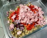Une image de l'étape 11 de Salade de haricots mungo au jambon, et oignon rouge.