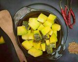 A picture of step 4 of Pumpkin & Luffa mix veg.
