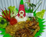 Foto langkah ke 7 dari resep Tumpeng merah putih.