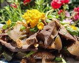 Hình bước làm 2 của món Cà tím xào gan heo