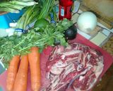 Foto del paso 1 de la receta: Costillas de res con zanahorias y cebollas al mezcal