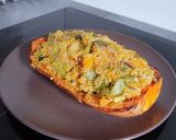 Une image de l'étape 5 de Butternut farcie aux quinoa et poireau.