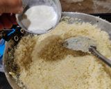A picture of step 2 of Sujji (semolina) Laddu.