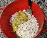 Foto del paso 1 de la receta: Hotcakes veganos de bagazo de almendras, banana y avena 🥞 :)