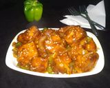 A picture of step 4 of Paneer chilli.