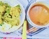 A picture of step 1 of Homemade Tomato soup & Grilled chicken with saute green capsicum.