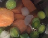 A picture of step 2 of Sweet potato and sweetcorn soup.