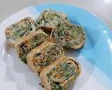 Cara Membuat Tamagoyaki bayam telur 5