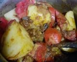 A picture of step 1 of Beef Aloo Biryani.