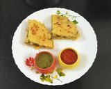 A picture of step 11 of Layered Corn Stuffed Dhokla : A Fun Sandwich Twist.