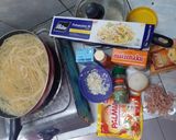 Foto langkah ke 1 dari resep Fettuccine carbonara ala mamii wil.