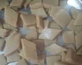A picture of step 3 of Mithi mathiya of flour.