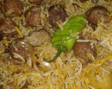 A picture of step 1 of Moti pulao biryani.