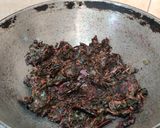 A picture of step 8 of Laal Saag.