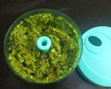A picture of step 2 of Hara Chana kebab.