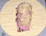 Une image de l'étape 5 de Feuilleté tresse champignons jambon fromage.