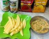 A picture of step 3 of Tea Time Snacks Moong Dal French Fries.