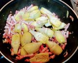 Foto del paso 1 de la receta Pasta con alcachofas y bacon