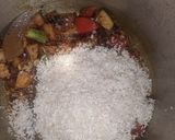 A picture of step 2 of Masale Bhat.