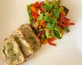 A picture of step 5 of Stir fry green veggies & bread.