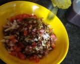 A picture of step 8 of Masala Moong Dahi Chat.