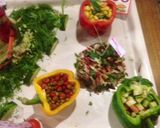 A picture of step 2 of All in one party salad.