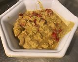 Une image de l'étape 11 de Poulet curry coco poivrons rouges.