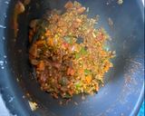 A picture of step 1 of Egg Kothu Parotta.