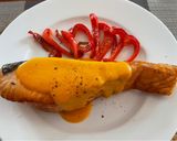 Hình bước làm 4 của món Cá hồi sốt kem bí đỏ 🍣 🎃