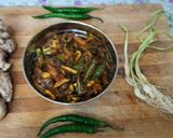 A picture of step 6 of Green garlic, green chilli ginger pickle.