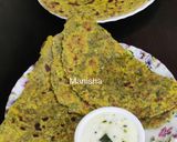 A picture of step 19 of Arbi leaves Paratha.