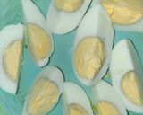 A picture of step 1 of Egg pakoda.