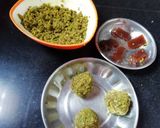 A picture of step 3 of Tamarind lava samolina and peas patice.