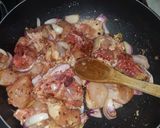A picture of step 5 of Naan bread and chicken curry.