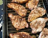 A picture of step 4 of Cinnamon and honey covered pork.