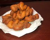A picture of step 8 of Twisted donuts.