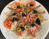 Foto del paso 4 de la receta: Carpacho de tomate rosa y bacalao ahumado