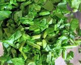 A picture of step 1 of Spinach Tandoori Roti.