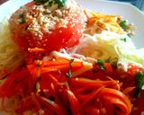 Foto del paso 5 de la receta: Tomate rellenos de couz couz, con ensalada liviana...😉🍽🧂